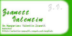 zsanett valentin business card